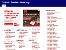 Tablet Screenshot of catholicfreebiesdirectory.com